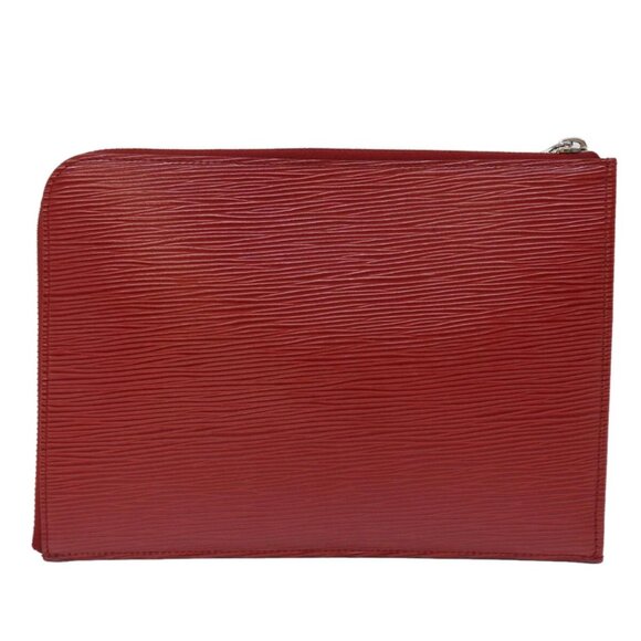 LOUIS VUITTON Epi Pochette Jules PM Clutch Bag Red Car Mine - Picture 2 of 16